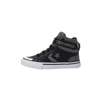 Кроссовки Converse Pro Blaze Strap Leather High PS Sharkskin Kids серые черные белые A09329C 29