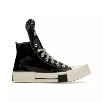 Кроссовки Converse Rick Owens x TURBODRK Chuck 70 High Black Lacque Unisex Egret Bone-White A01291C 36.5