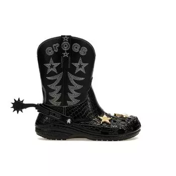 Кроссовки Crocs Classic Cowboy Boot Черные унисекс 208695-001 38-39