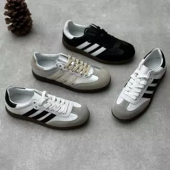 Кроссовки DE из натуральной кожи с круглым носком и плоской подошвой, повседневные маленькие белые туфли 35 серебряный