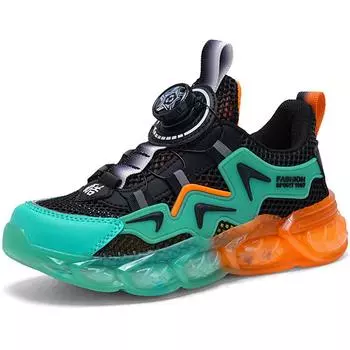 Кроссовки детские унисекс летние дышащие сетчатые кроссовки для девочек кроссовки для больших мальчиков 28 чёрный