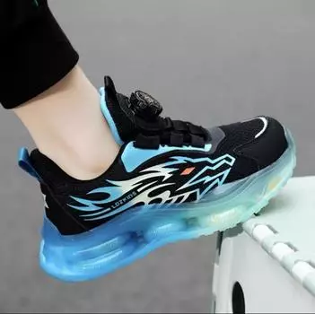 Кроссовки детские вращающиеся кнопки мальчики весна и осень 28