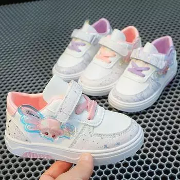 Кроссовки детские Zapatillas Anti Slip, повседневная обувь для девочек с рисунком, кроссовки с мягкой подошвой, детская обувь для скейтбординга, спортивная обувь для детей 21-insole13.5CM фиолетовый