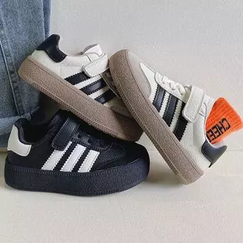 Кроссовки Dexun Kids Весна/Осень 2024 с мягкой подошвой: Универсальная спортивная обувь для мальчиков и девочек. 20.2 cm (Size 33) грязно-белый