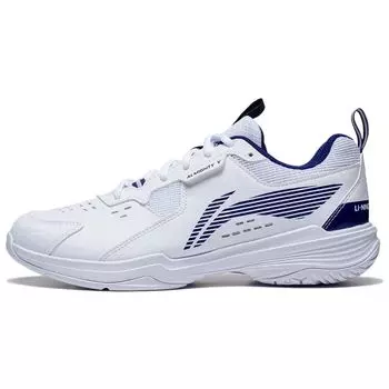 Кроссовки для бадминтона Li-Ning All-Purpose King V Series с нескользящей износостойкой дышащей подошвой, унисекс, белые, синие, AYTT001-3 37