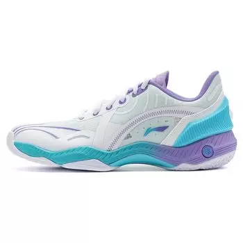 Кроссовки для бадминтона Li Ning Attack с нескользящей износостойкой подошвой, унисекс, стандартные, белые, цвета морской волны, AYZT009-1 43