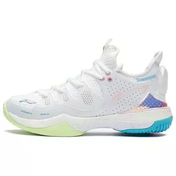 Кроссовки для бадминтона Li Ning Battle Axe III с нескользящей износостойкой амортизацией и низким верхом, женские белые AYAR024-1 35