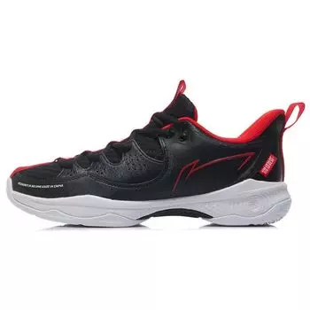 Кроссовки для бадминтона Li Ning Battle Axe III Lite с амортизацией, нескользящие, низкие, унисекс, цвет черный, белый AYTR021-2 39