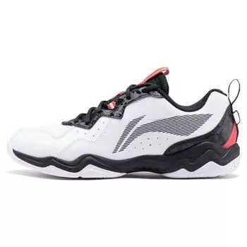 Кроссовки для бадминтона Li Ning CS6 с нескользящей износостойкой дышащей подошвой, унисекс, белые, черные, AYTS055-3 41