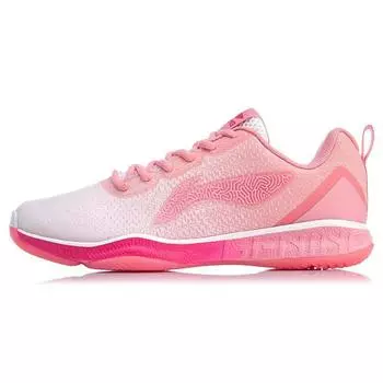 Кроссовки для бадминтона Li Ning Fabric Gradient Breathable Non-Slip Low-Go Women AYTP022-3 Geranium-Pink 39