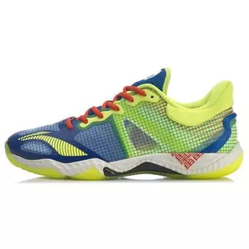 Кроссовки для бадминтона Li Ning Falcon 4 из ткани с противоскользящим покрытием и износостойкостью, мужские, флуоресцентно-желтый, зеленый, AYAR001-1 39