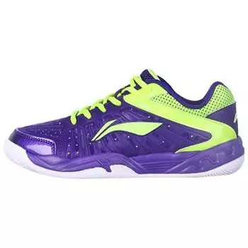 Кроссовки для бадминтона Li Ning Flash Comfort с амортизацией, нескользящие, износостойкие, с низким верхом, женские, фиолетово-зеленые, AYTM032-1 38