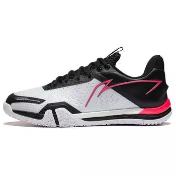 Кроссовки для бадминтона Li Ning Ground Flight SE из ткани с амортизацией, дышащие, с низким верхом, унисекс, черные, белые, AYZS014-1 37