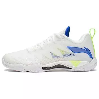 Кроссовки для бадминтона Li Ning Hawk Eagle 5 прочные, низкие, унисекс, белые, синие, AYAS026-1 37