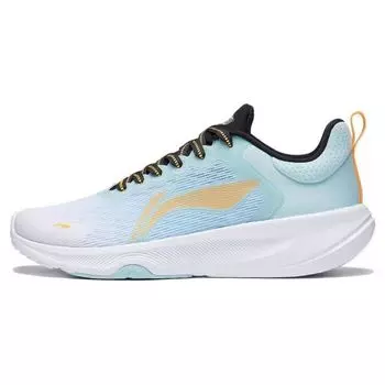 Кроссовки для бадминтона Li Ning Lan Guang из нескользящей износостойкой дышащей ткани с низким верхом, мужские, синие, белые, оранжевые, AFVT011-3 43