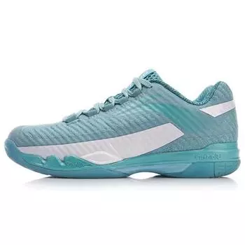 Кроссовки для бадминтона Li Ning Pioneer Fabric Rebound Shock Absorbing Breathable Durable Low-Top Women Shoes Sea-Blue AYAN016-3 36