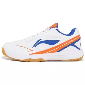 Кроссовки для бадминтона Li Ning Rubber Non-Slip, износостойкие, средней высоты, унисекс, оранжево-синие, AYTT039-3 41