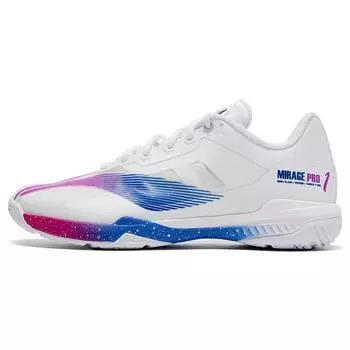 Кроссовки для бадминтона Li Ning Shadow Pro с нескользящей износостойкой подошвой, унисекс, стандартные, белые, флуоресцентно-розовые, фиолетовые, AYAT013-1 39