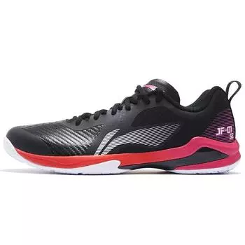 Кроссовки для бадминтона Li Ning Speed SE из искусственной кожи с амортизацией, нескользящие, износостойкие, с низким верхом, унисекс, черные, красные, AYZS018-2 44