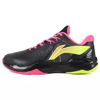 Кроссовки для бадминтона Li Ning Thunder Fabric из синтетической кожи с амортизацией, нескользящие, износостойкие, дышащие, с низким верхом, мужские, черные, AYAR037-2 41