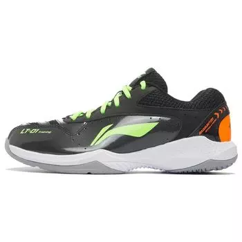 Кроссовки для бадминтона Li Ning Thunder Series, прочные, нескользящие, дышащие, с низким верхом, унисекс, черные AYTS024-3 40