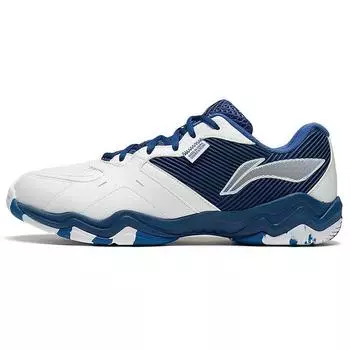 Кроссовки для бадминтона Li Ning Yin Lang 2 с амортизацией, нескользящие, низкие, унисекс, белые, темно-синие, AYTS016-7 36