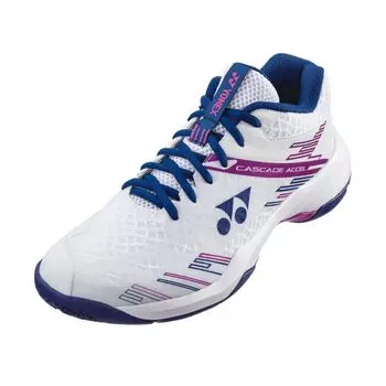 Кроссовки для бадминтона Yonex Power Cushion Cascade Accelerator Mid, белые/фиолетовые (115), 25,5 см