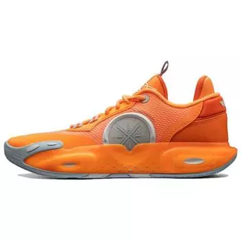 Кроссовки для баскетбола Li Ning All City 12, удобные, модные, нескользящие, износостойкие, низкие, мужские, оранжевые, ABAU015-13 50