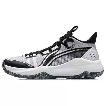 Кроссовки для баскетбола Li Ning Combat Low Shock Absorbing Non-Slip, износостойкие, мужские, черные, белые ABPR027-3 43