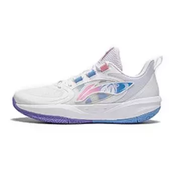 Кроссовки для баскетбола Li Ning Light Foam Performance Sports Shock Absorbment Breathable Support Low Top, мужские белые YKBU046-7 40