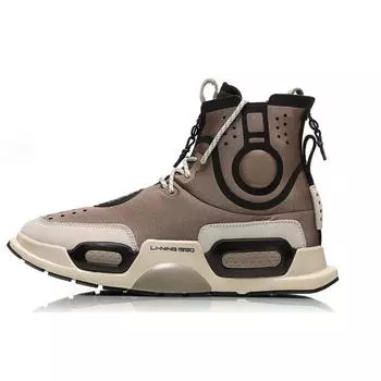 Кроссовки для баскетбола Li Ning Reignite Shock Absorbing Non-Slip Wear Resistance High-Top Retro Мужские кроссовки Brown AGBN052-2 41