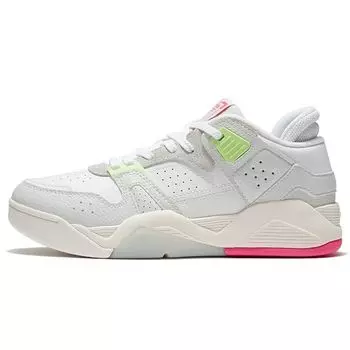 Кроссовки для баскетбола Li Ning с противоскользящей износостойкой амортизацией, низкие, в стиле ретро, женские, серые, зеленые, красные AGBS032-3 36