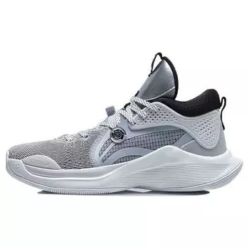 Кроссовки для баскетбола Li Ning Silencer CJ, удобные, универсальные, амортизирующие, нескользящие, износостойкие, средней высоты, мужские, серые ABPQ049-6 43
