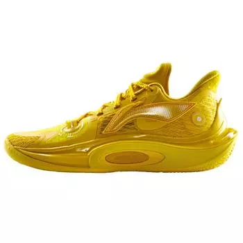 Кроссовки для баскетбола Li Ning Sonic 11, удобные, универсальные, амортизирующие, нескользящие, износостойкие, с низким верхом, мужские, желтые, ABAT021-9 44