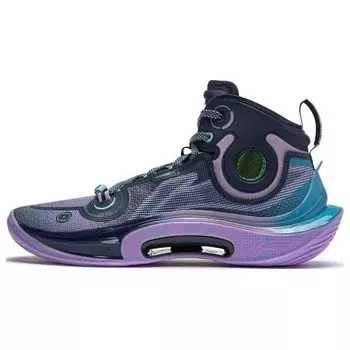 Кроссовки для баскетбола Li Ning Sonic Ultra Versatile Casual Comfortable Shock Absorbing Non-Slip Wear-Stick с высоким верхом для мужчин Purple ABAT019-5 41