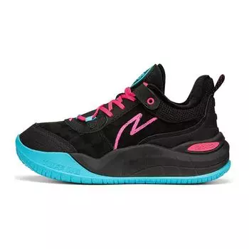 Кроссовки для баскетбола Li Ning, удобные, универсальные, нескользящие, амортизирующие, износостойкие, легкие, средней высоты, детские, черные, розовые, YKBS092-27 35