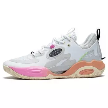 Кроссовки для баскетбола Li Ning Wade Allday с нескользящей износостойкой дышащей подошвой, мужские кроссовки белого и серого цвета ABPT007-6 43