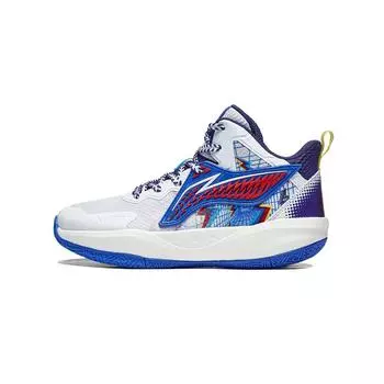 Кроссовки для баскетбола Li Ning Youth Casual Universal с нескользящей подошвой и износостойкостью, детские, белые, синие, YKBT044-3 34