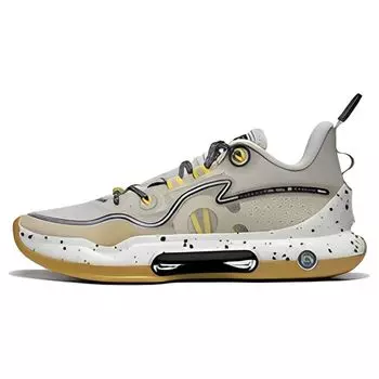 Кроссовки для баскетбола Li Ning Yu Shuai Evolution Low Coffee, нескользящие, износостойкие, легкие, с низким верхом, мужские, серые, ABAS161-5 45