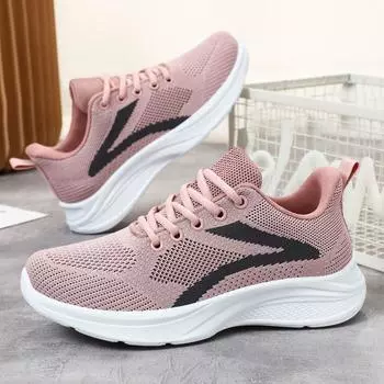 Кроссовки для бега 2024 года, весна-осень, новые женские кроссовки, хит продаж, повседневная спортивная обувь большого размера с мягкой подошвой для женщин 36