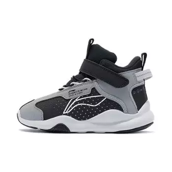 Кроссовки для бега для детей LiNing Absolute Rock Rebound с амортизацией, нескользящие, средней высоты, детские кроссовки для бега, черные YKNR122-15 26