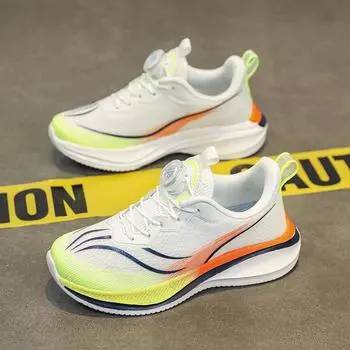 Кроссовки для бега для мальчиков весна-осень сетчатые дышащие ультралегкие амортизирующие для начальной школы младших школьников вращающиеся кнопки спортивные 31