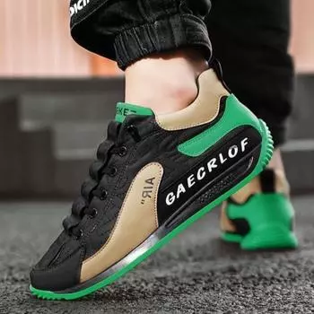 Кроссовки для бега для мужчин, легкие повседневные спортивные туфли с толстой подошвой в стиле пэчворк для мужчин 39 белый