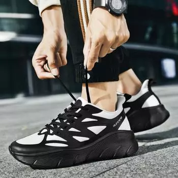 Кроссовки для бега для мужчин, размер плюс 47, новые летние и осенние кроссовки для активного отдыха, повседневные кроссовки класса люкс на толстой подошве 36 белый