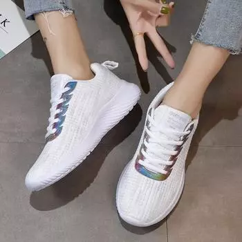 Кроссовки для бега Дышащая трикотажная спортивная женская повседневная обувь 35