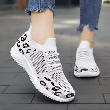 Кроссовки для бега и отдыха женские 2024 осень новые сетчатые дышащие неглубокие универсальные спортивные вулканизированные туфли Zapatos De Mujer 36 белый