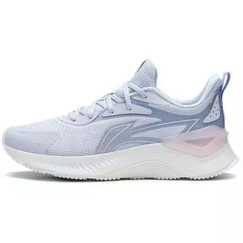 Кроссовки для бега Li Ning Element из удобной ткани с отскоком, амортизацией, дышащие, износостойкие, нескользящие, с низким верхом, женские, цвет Ice-Blue ARHS010-8 35