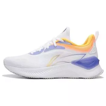 Кроссовки для бега Li Ning Element из комфортной ткани TPU с амортизацией, износостойкие, с отскоком, низкие, мужские, белые, желтые, фиолетовые ARHT047-1 40