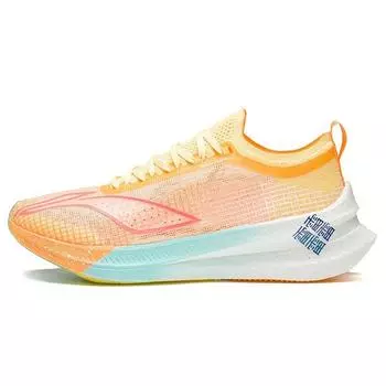Кроссовки для бега Li Ning Feidian 2.0 Elite One-Piece Knitted High-Rebound Racing, женские кроссовки для бега, флуоресцентно-желтые ARMS020-3 35