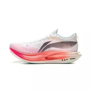 Кроссовки для бега Li Ning Feidian 5 Elite Ultra Light Technology Carbon Plate унисекс белые розовые синие ARMV003-9 43